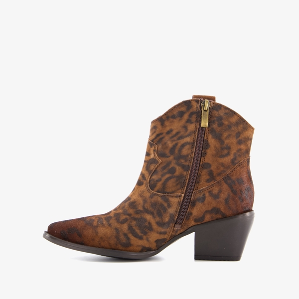 TwoDay leren western laarsjes met panterprint