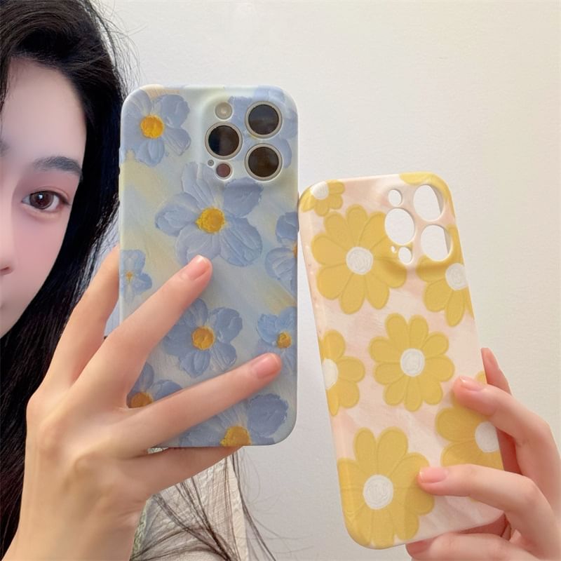 Fonekase - Bloemen telefoonhoesje - Apple iPhone 16 Pro Max / 16 Pro / 16 Plus / 16 / 15 Pro Max / 15 Pro / 15 Plus / 15 / 14 Pro Max / 14 Pro / 14 Plus / 14 / SE / 13 Pro Max / 13 Pro / 13