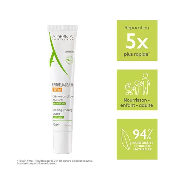 A-Derma Epitheliale AH Creme Reparador Ultra Suavizante Anti-Marcas 40ml
