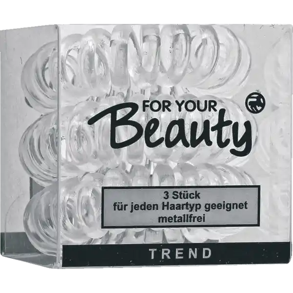 FOR YOUR BEAUTY SPIRALZOPFGUMMI SORTIERT 3 STÜCK