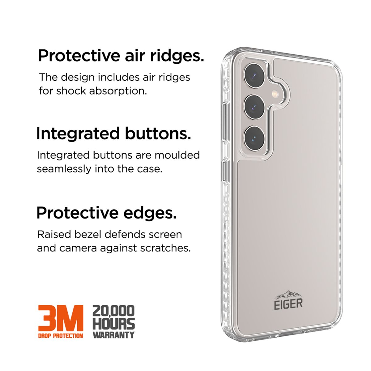 Samsung Galaxy A55 Ice Grip Case Hardcase Schutzhülle (EGCA00580) - Transparent