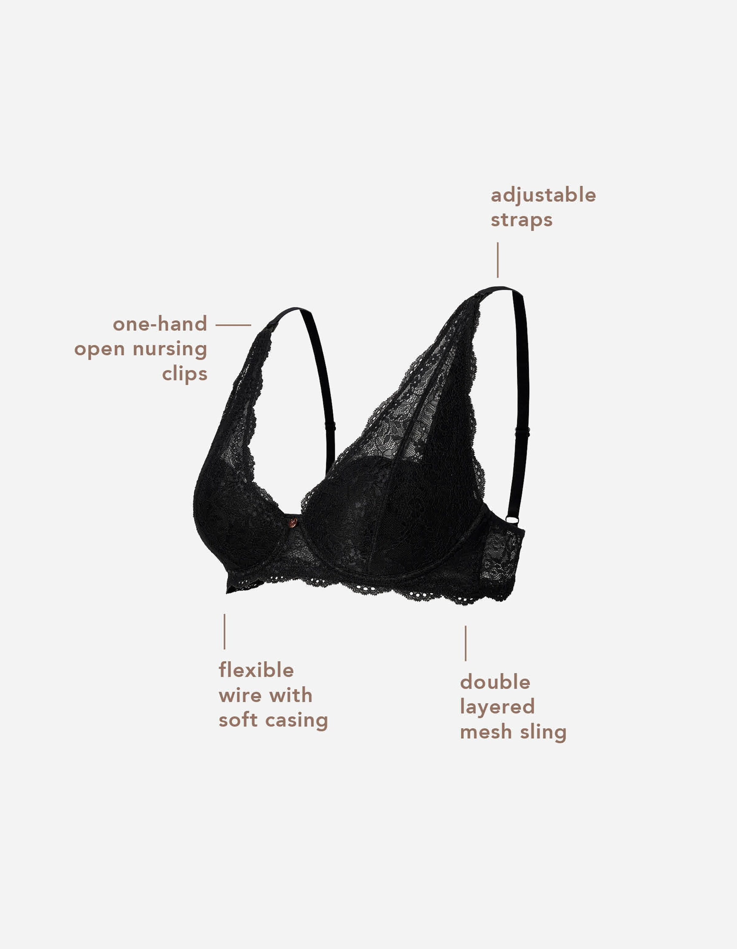 Noppies Gepolsterter Still-BH Wired Bra Lace Black