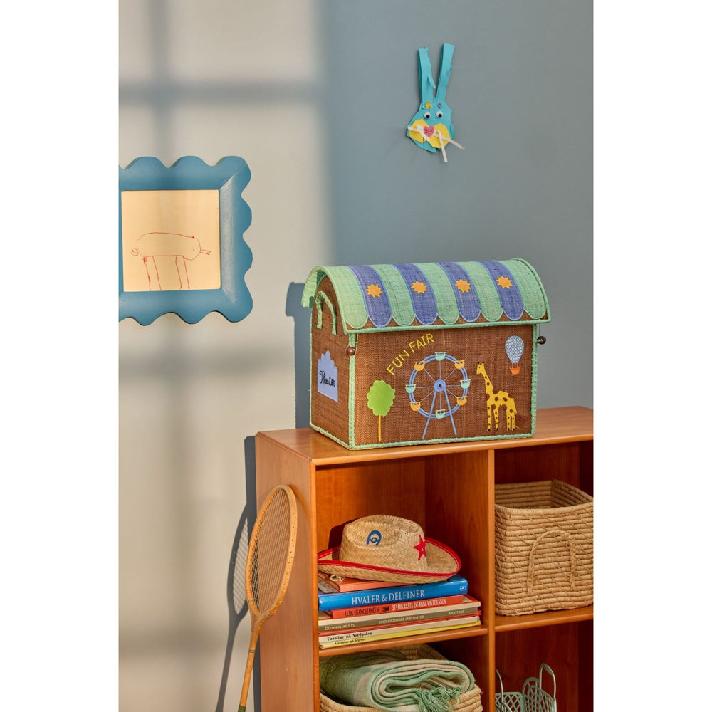 Køb Rice Mint Fun Fair Theme Raffia Toy Kurve 3-Pack