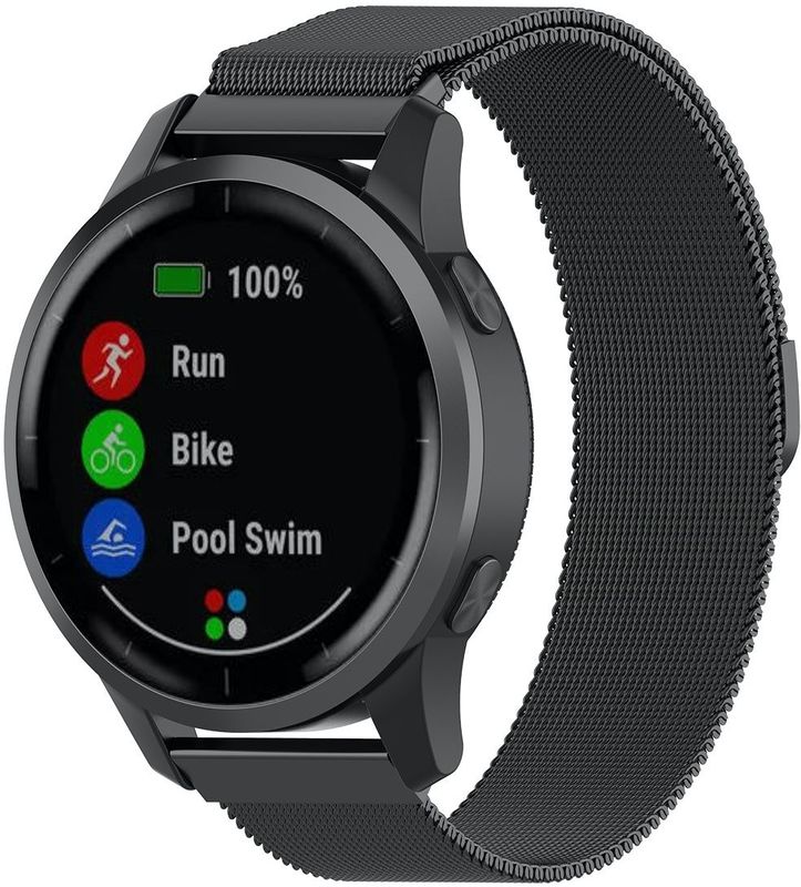 Garmin - Vivoactive / Vivomove - Milanese Band - Zwart
