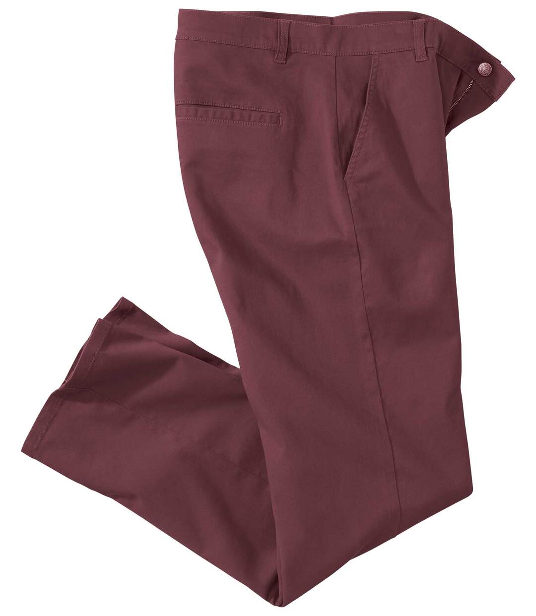 Pantalon Chino Stretch Bordeaux