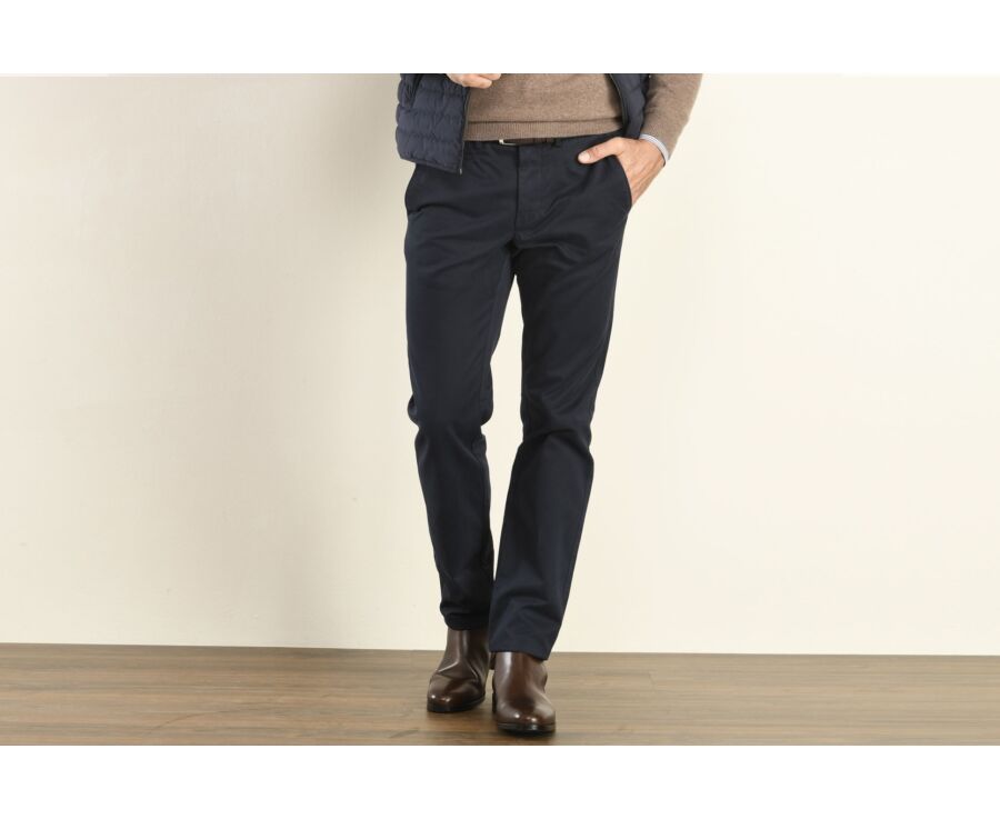 Pantalon chino homme Navy Foncé - NIGEL II