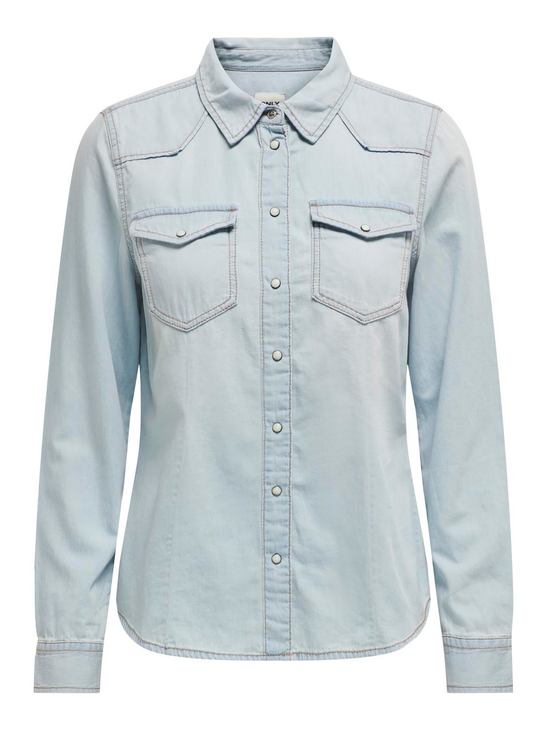 ONLALEXA Jeanshemd Light Blue Denim