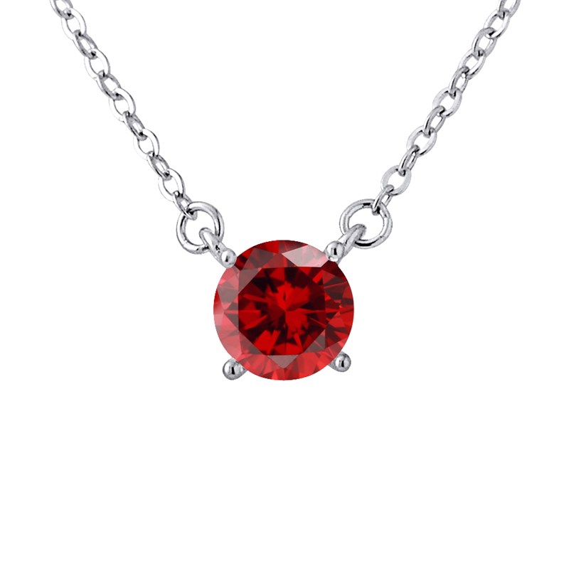 Collier SOLITAIRE - Oxyde de zirconium - Argent 925