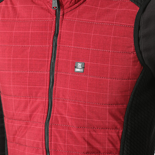 Veste Zippée Sans Manches 20K-2006 Rouge Noir