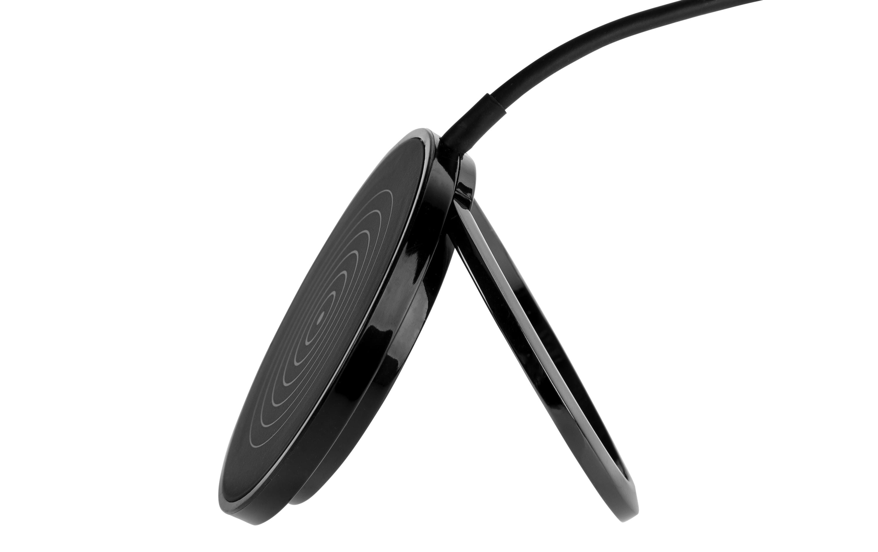 Magnetic Charger 15 W, SchwarzLadepad und Ständer für schnelles kabelloses Laden Qi-fähiger Smartphones