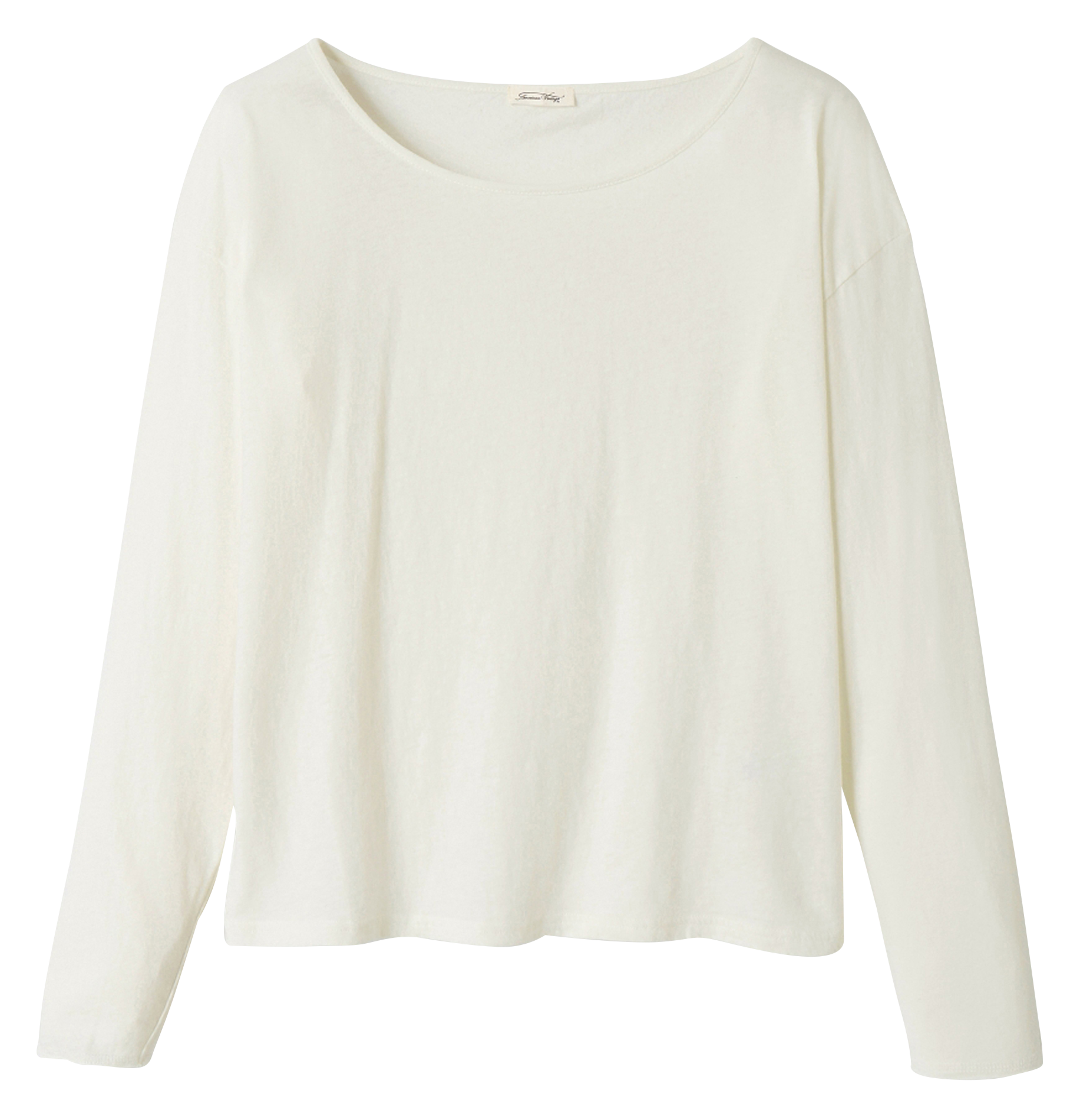 AKSUN - Tee-shirt ample à col bateau en coton| Blanc