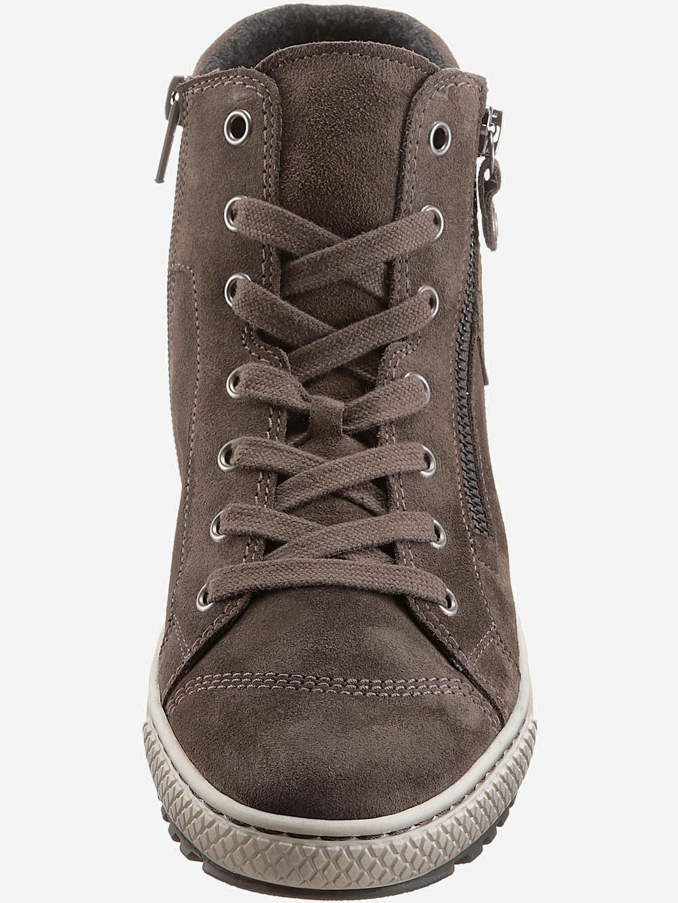 Bottines à lacets avec deux glissières