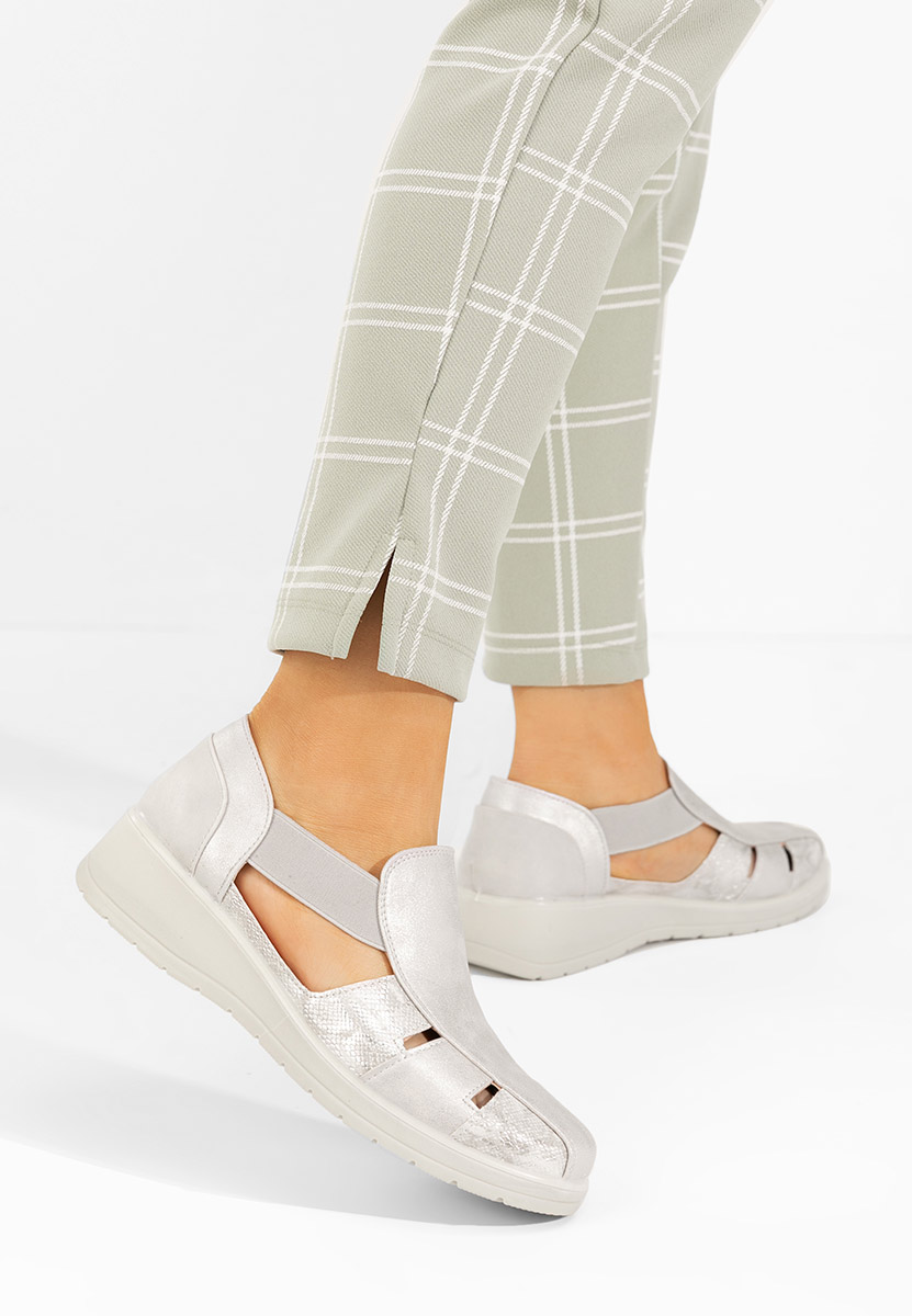 Espadrilles femme argent Grazyna