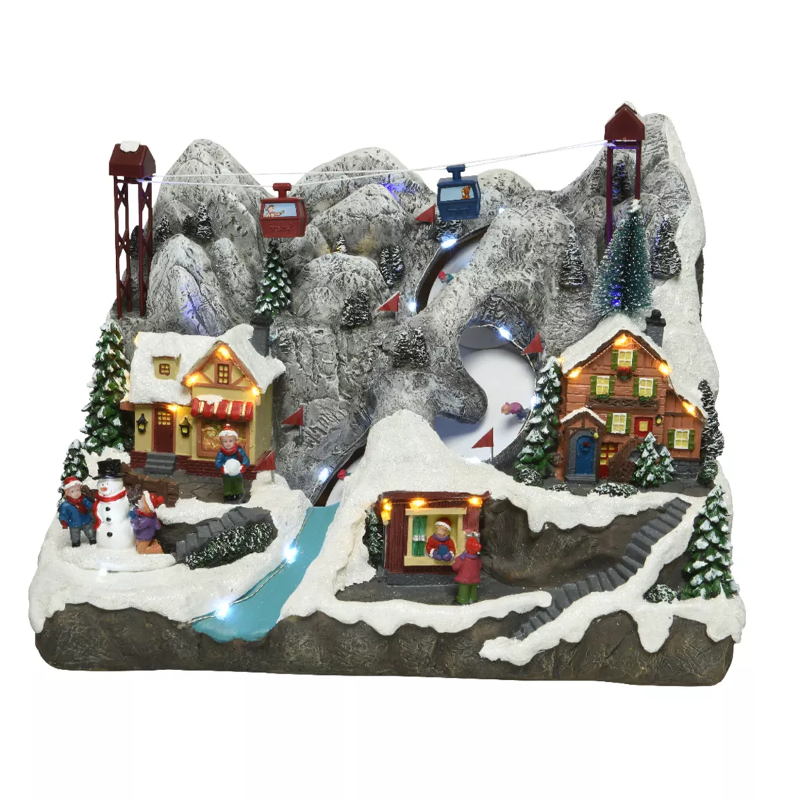 Village de Noël lumineux et musical Station de ski et Téléphérique