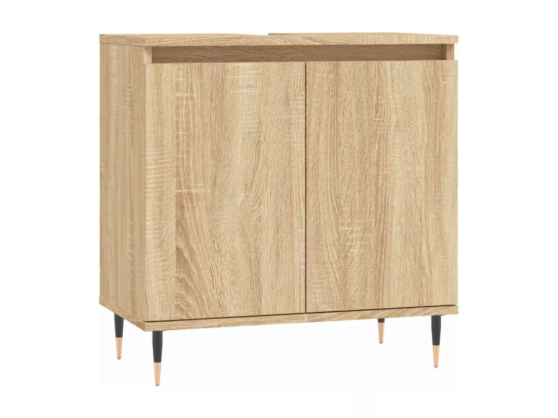Armoire de bain chêne sonoma 58x33x60 cm bois d'ingénierie