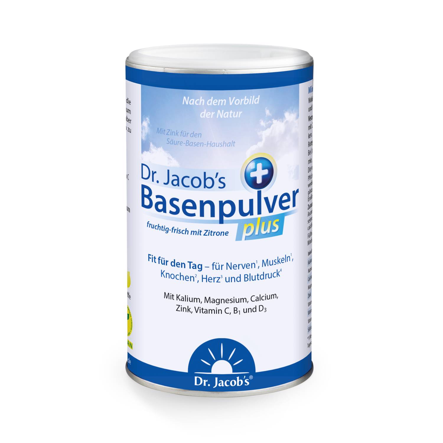 DR. JACOB'S Basenpulver plus<br>300 g, Pulver, Citrat-Laktat-Mineralstoffe Kalium Magnesium Calcium