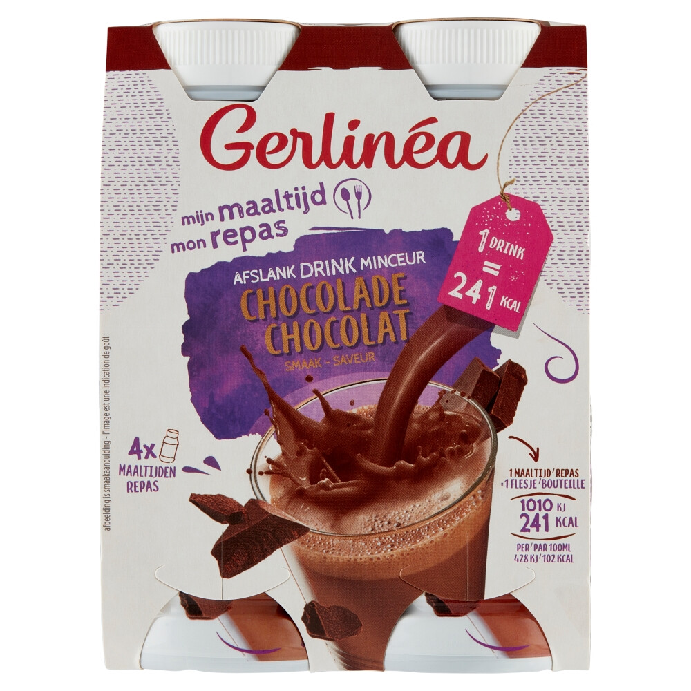 Gerlinea Mijn Maaltijd Afslank Drink Chocolade4 x 236 ml