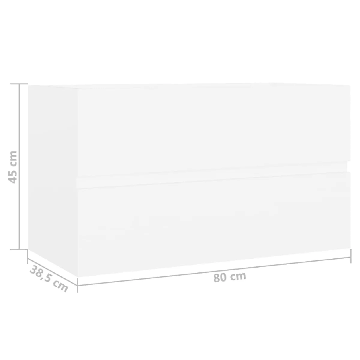 vidaXL Armoire d'évier 80x38,5x45 cm