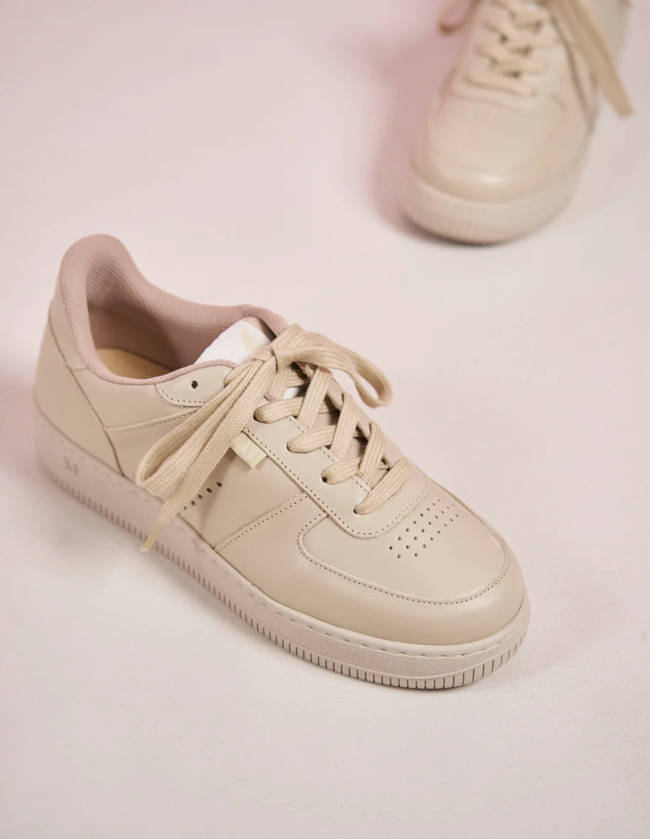 Baskets basses Maxence F - Cuir crème
