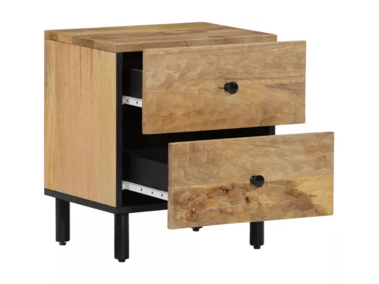 Prolenta Premium - Tables de chevet 2 pcs 40x33x46 cm Bois de manguier solide