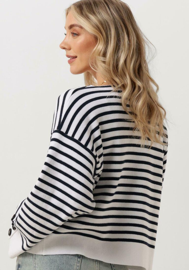 SUMMUM gebroken wit summum trui oversized sailor sweater nautical knit