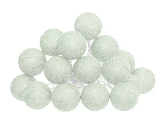 Guirlande en PVC vert et blanc 3.5 x 255 cm