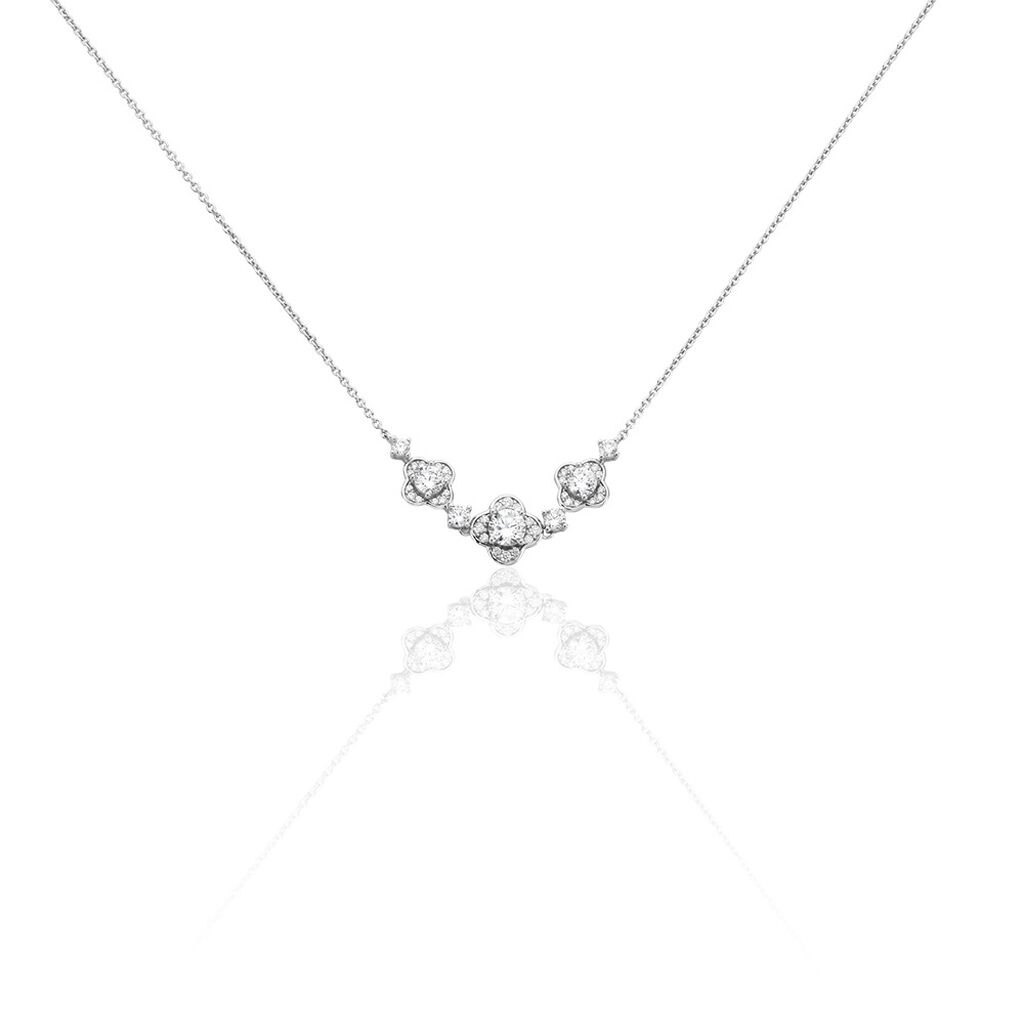 Collier Edyta Argent Blanc Oxyde De Zirconium