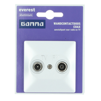 GAMMA Everest Stopcontact Universeel Coax Aluminium