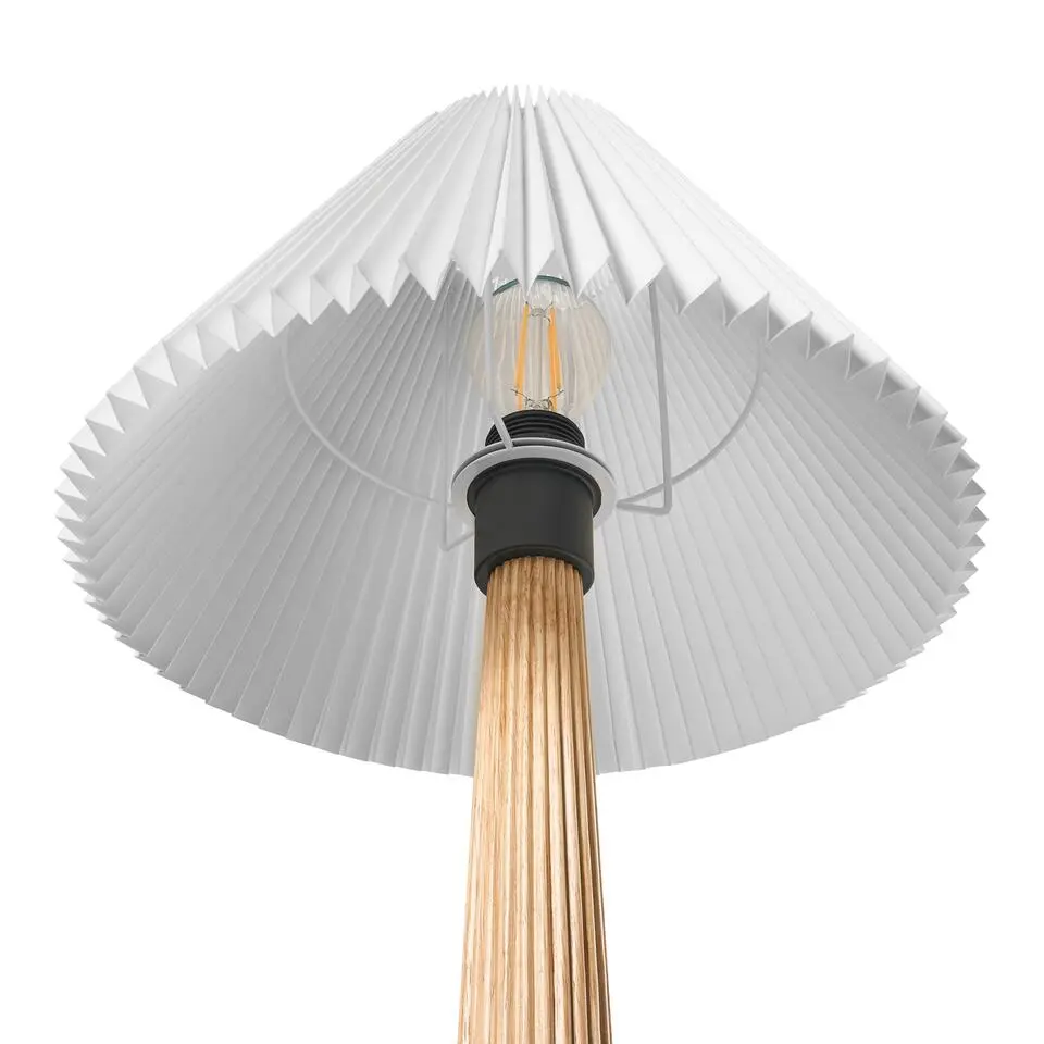 ALIGIDE - Staande lamp - Naturel - Rubberhout