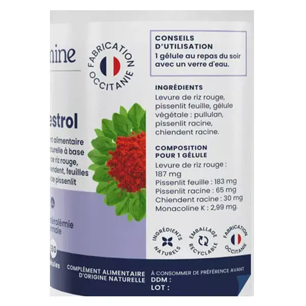 Oemine Arroz Vermelho Fermentado para Colesterol Normal 180 cápsulas