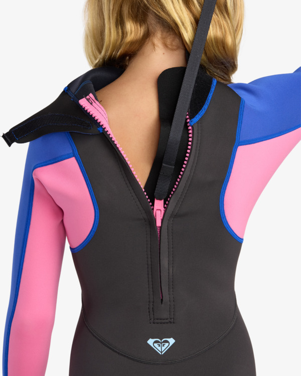 2/2mm Prologue+ Springsuit manches longues Back Zip Bleu Fille 8-16 ans