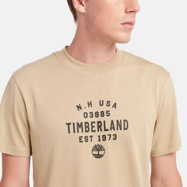 T-shirt à motif en beige