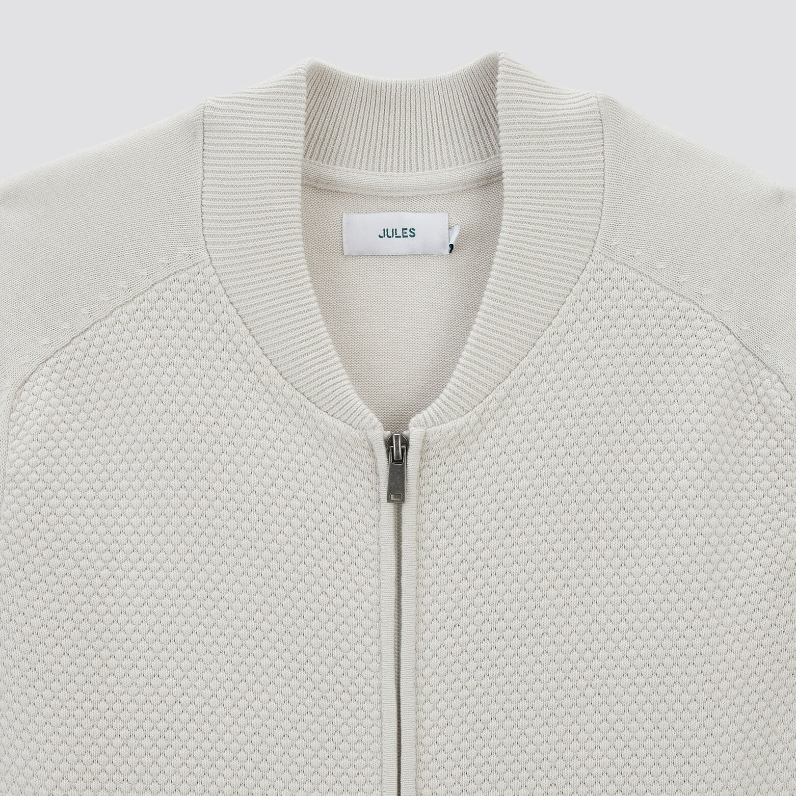 Gilet zippé uni Gris moyen