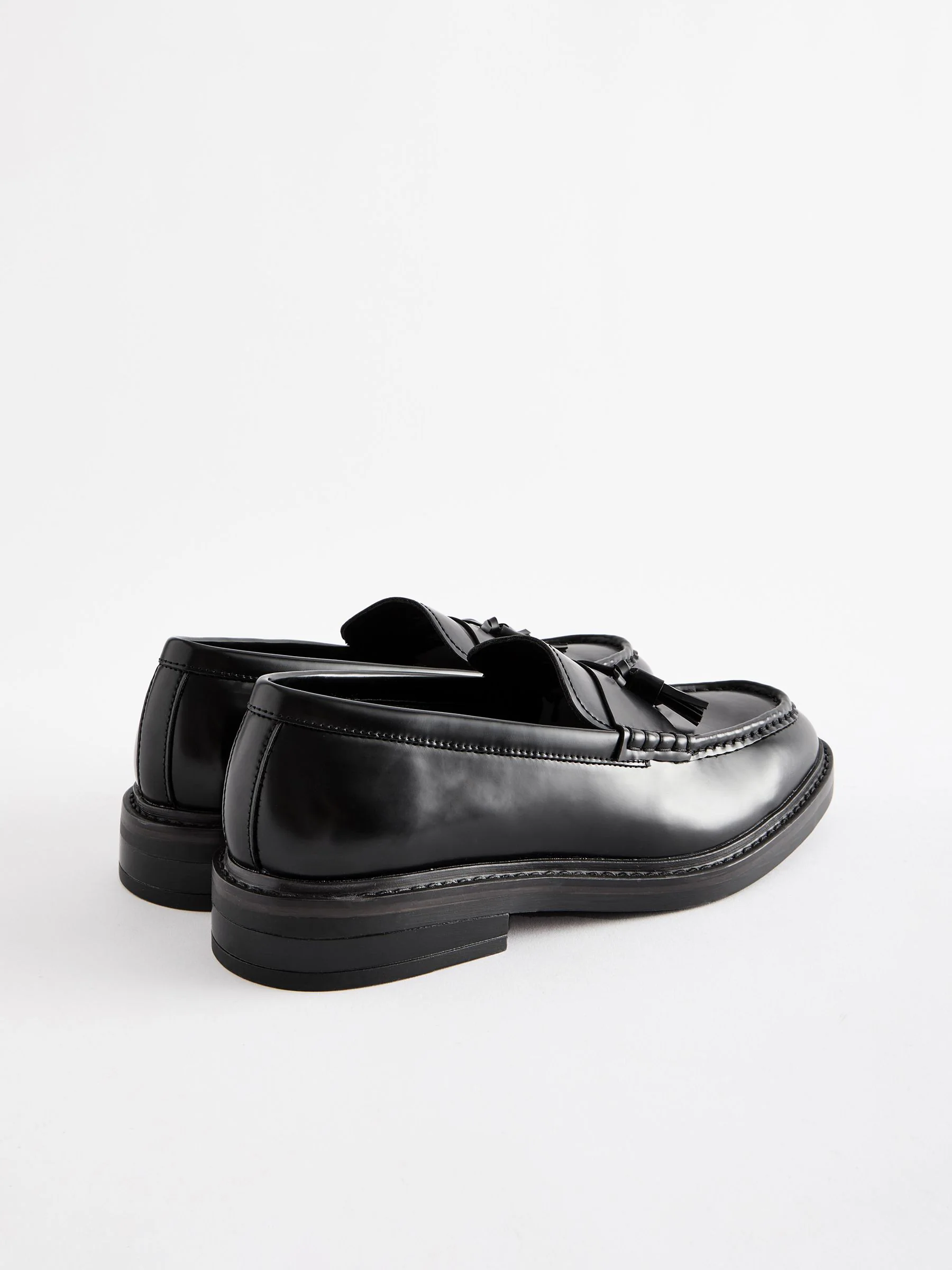 Zwart - Loafers met dikke zool en kwast