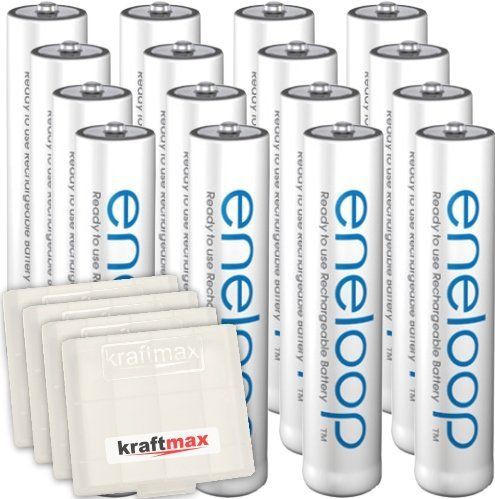 Kraftmax - Eneloop - AAA Batterijen - 16-pack - 800 mAh - In Kraftmax Accuboxen V5