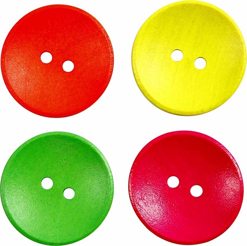 Træknapper - Ø 25 MM - Hulstr. 2 MM - 80 Stk