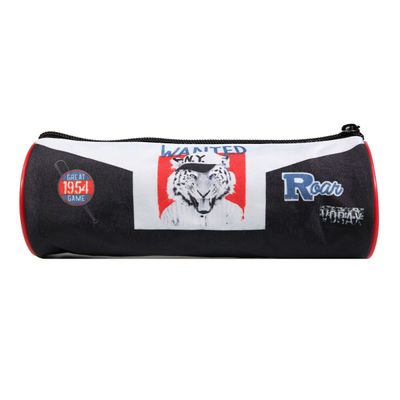 Trousse ronde Vorax Tigre - 1 compartiment - noir - Bagtrotter