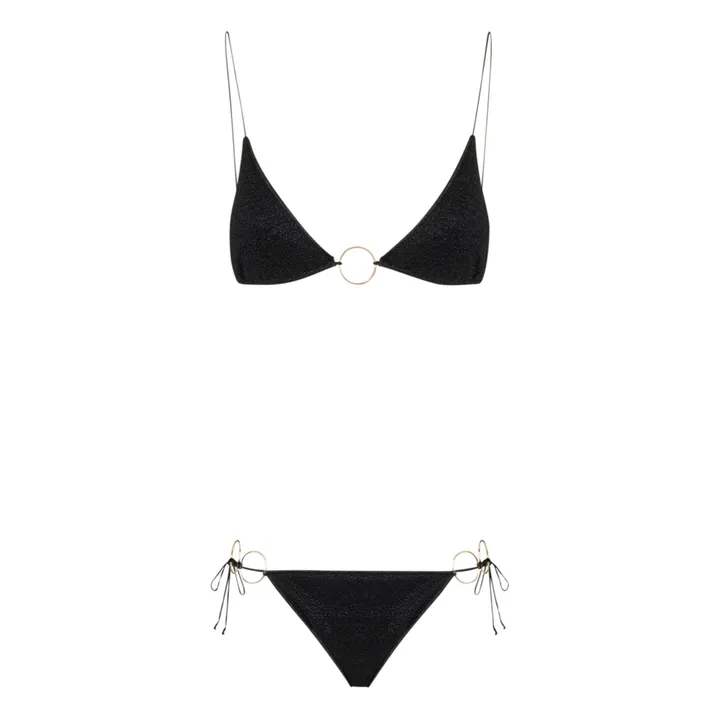 Oseree Maillot 2 Pièces Lumière Ring | Noir
