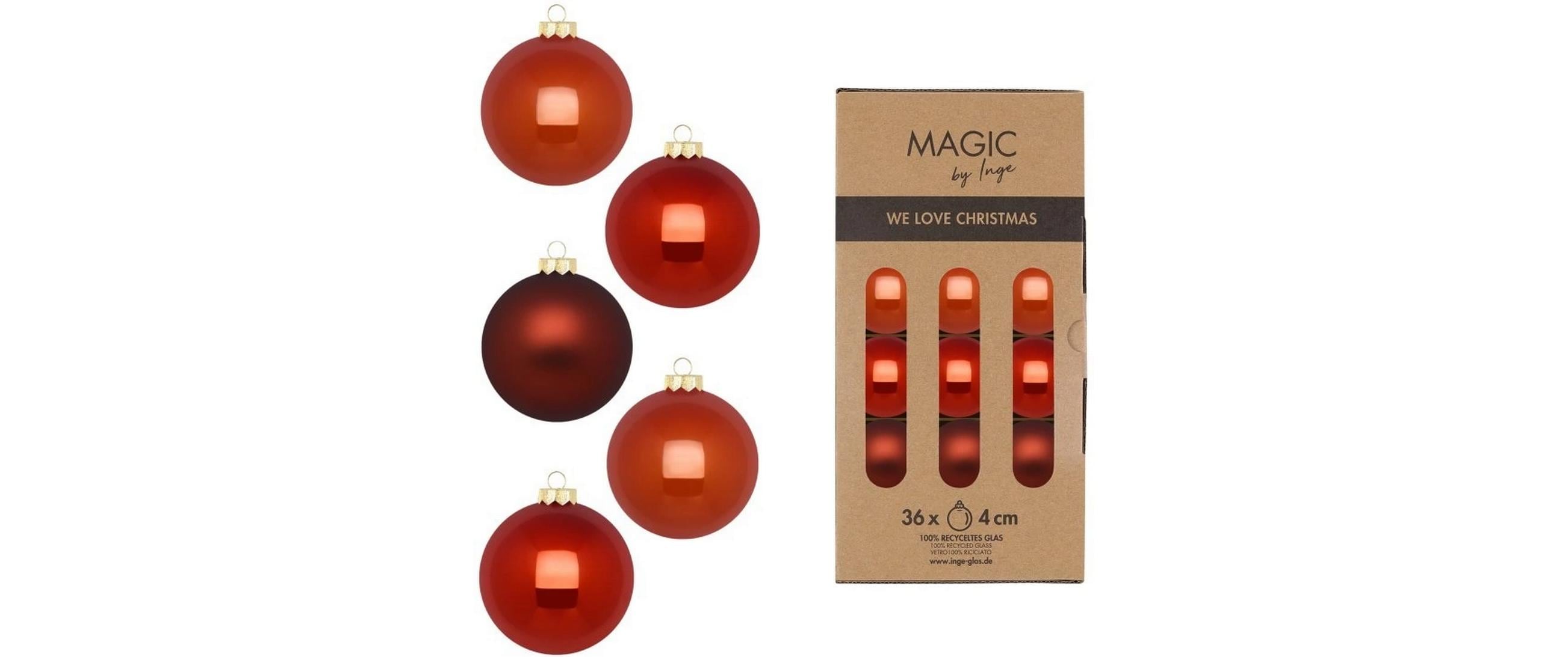 Weihnachtskugel Warm Terracotta 36 Stück, TerracottaChristbaumkugeln