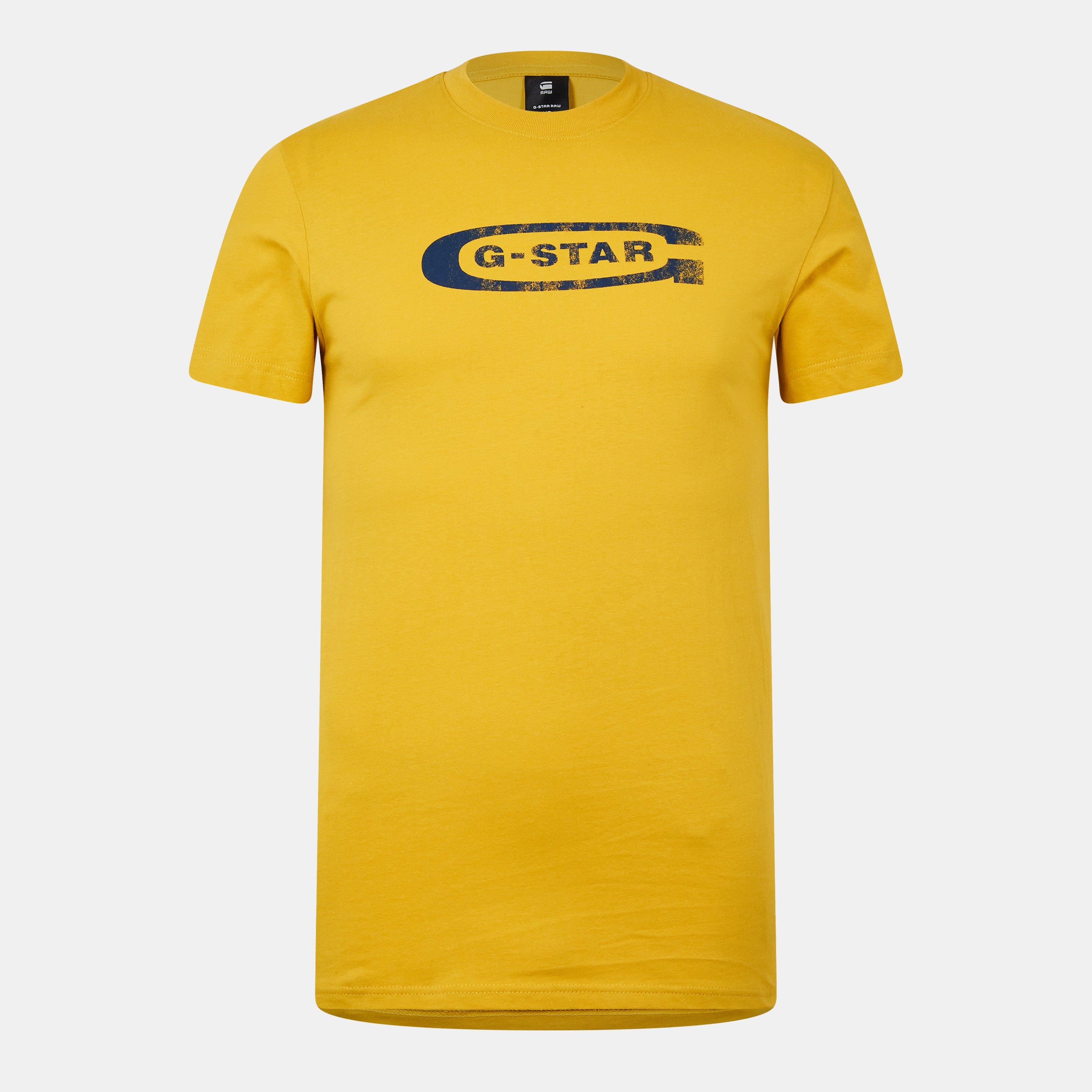 G Star Distressed Old School Logo T Shirt