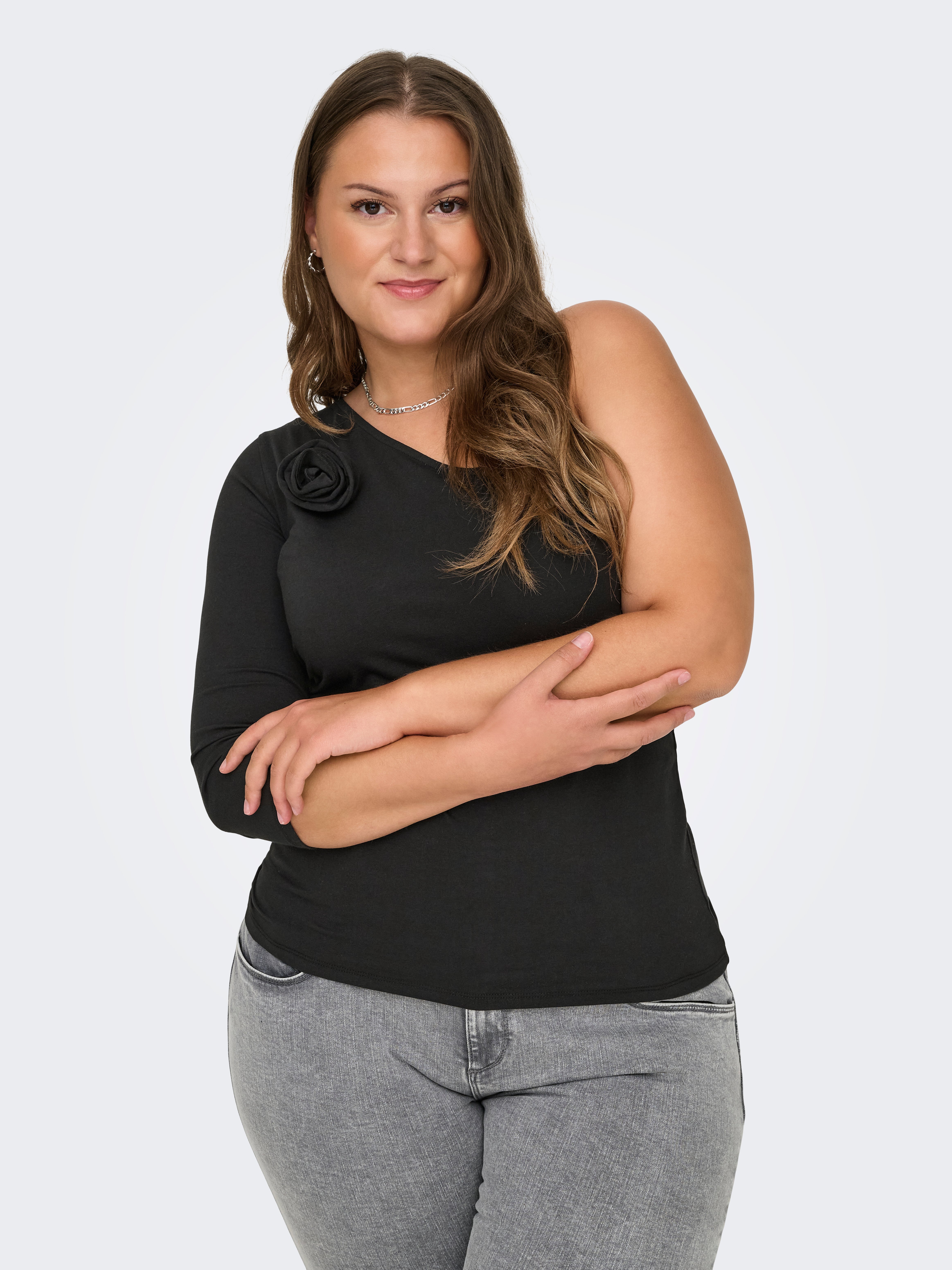 CARROYSA Asymetrisches Top Black