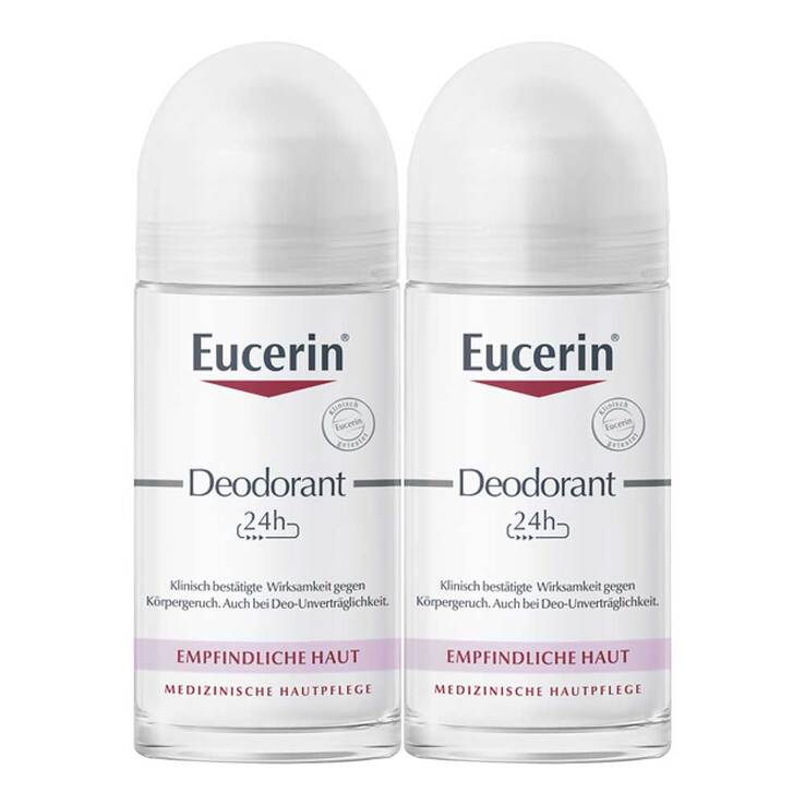 Eucerin Deodorant Empfindliche Haut 24h Roll-on , 2X50 ml