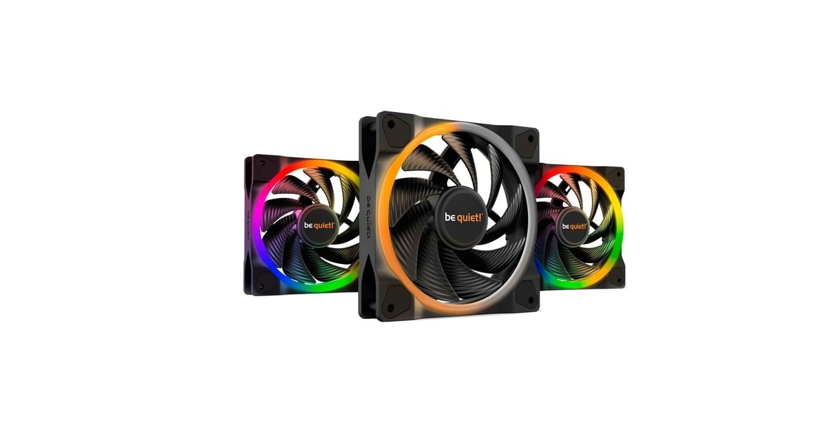 be quiet!Light Wings PWM high-speed RGB case fans  (Zwart, 3 stuks, 120 x 120 x 25 mm)