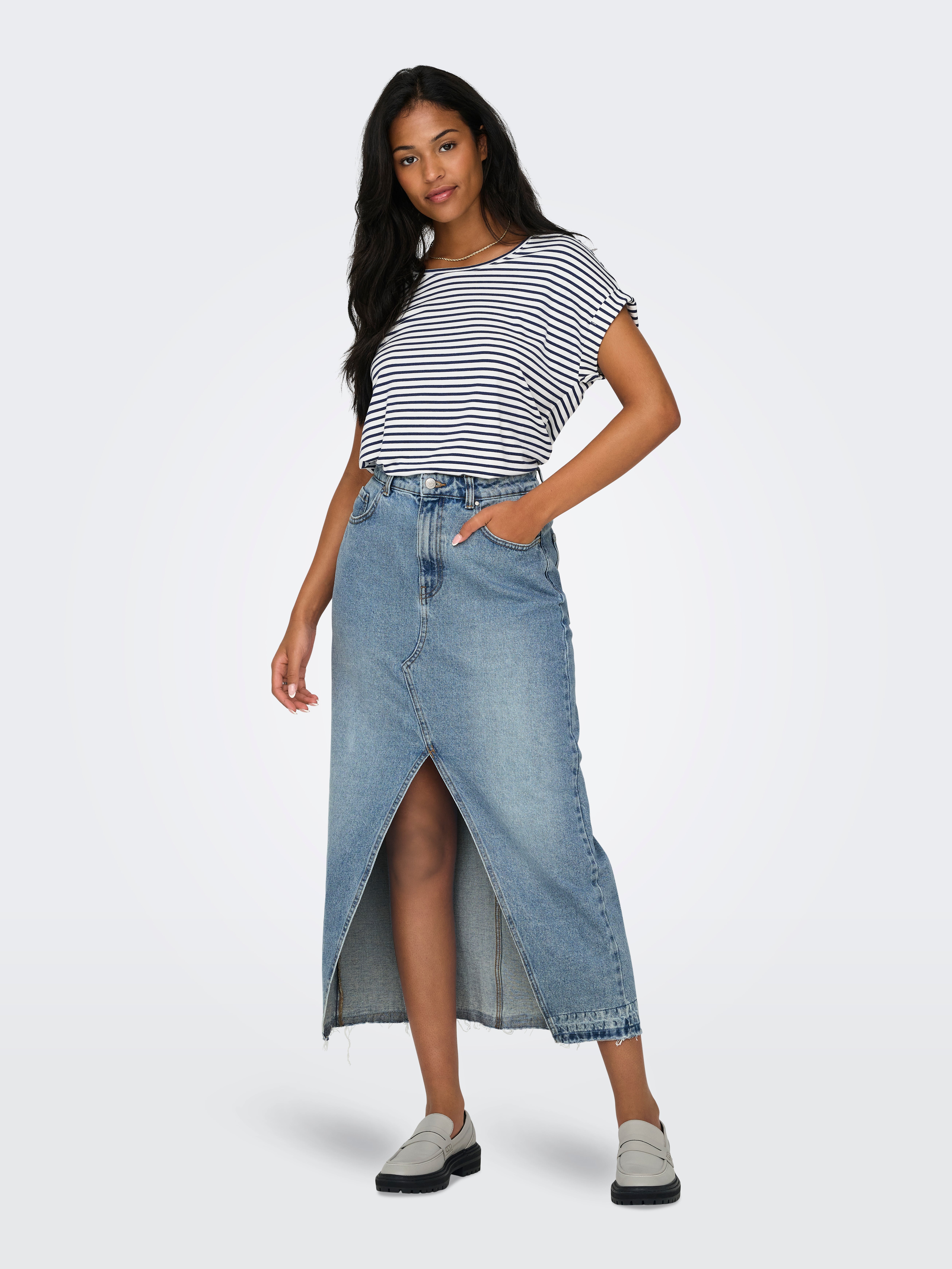 ONLALINA Jeansrock Medium Blue Denim
