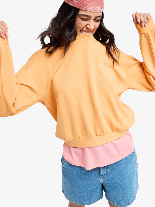 Surfing By Moonlight Sweat doux et confortable Orange Femme