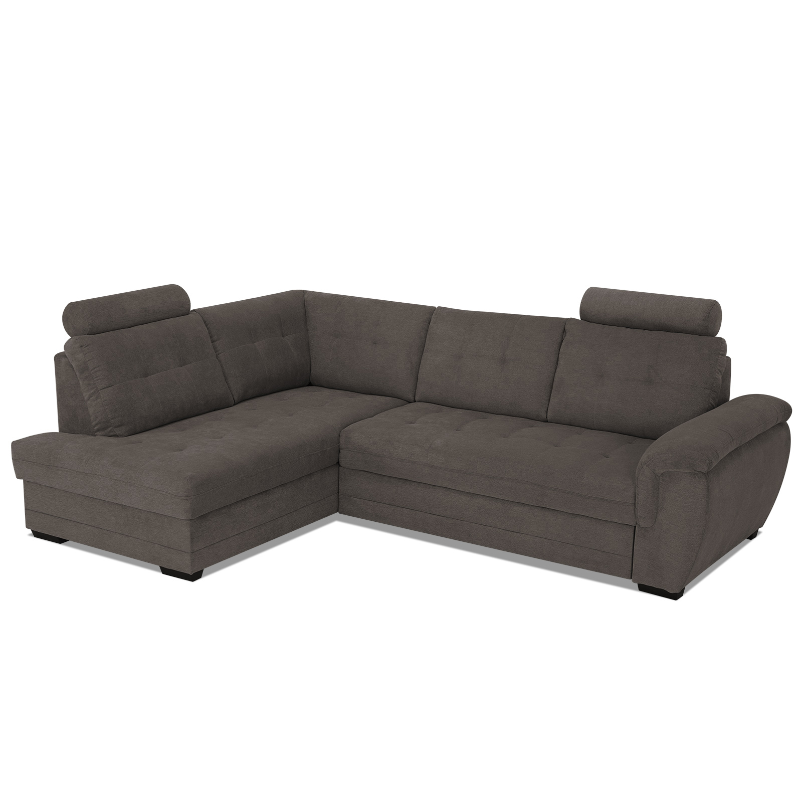 Ecksofa - stone - Webstoff - Liegefunktion - Staukasten links