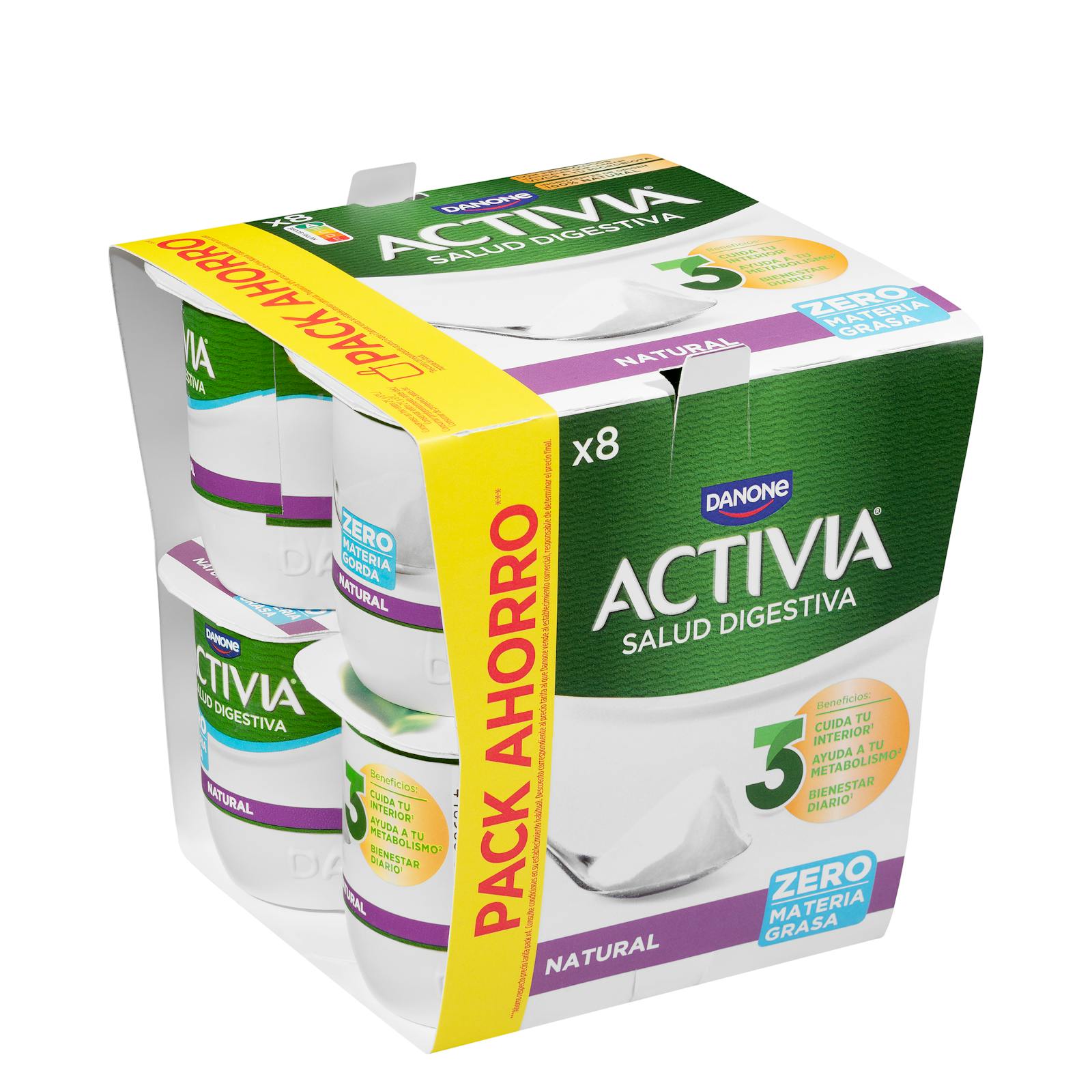 Bifidus écrémé naturel Activia zéro mg