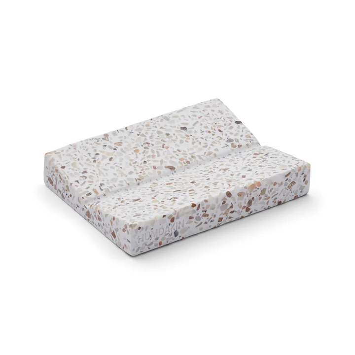 Humdakin - Terrazzo Seifenschale, 12 x 9 cm, rot / beige