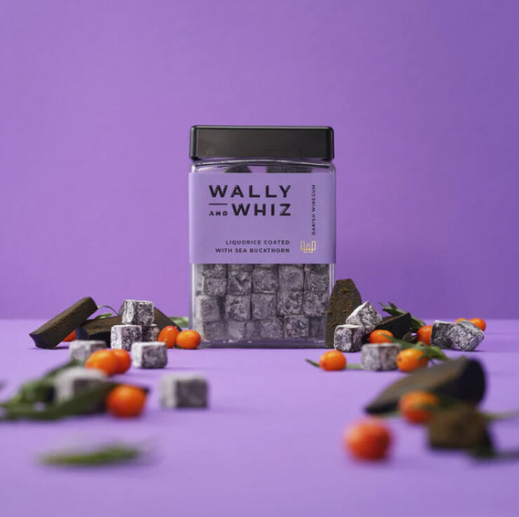 Wally and Whiz Lakrids med Havtorn - regular cube 240 gr Lilla