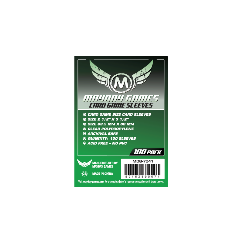 Lot de 100 Protège-Cartes pour cartes 63,5x88mm